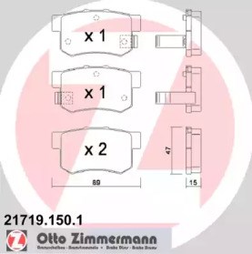 Bosch колодки гальмівні задні honda accord 2,2 2,2i16v 11/93- 21719.150.1