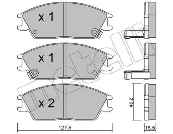 Комплект гальмівних колодок з 4 шт. дисків 22-0081-1