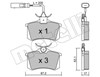 Колодки гальмові задні, дискові 2201003 METELLI