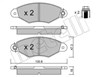 Колодки передні 2202530 METELLI