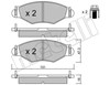 Колодки гальмівні дискові комплект 2202540 METELLI