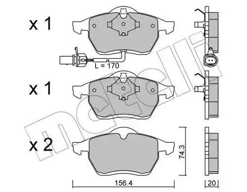 Тормозні колодки 2202791 METELLI