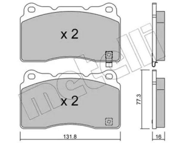 Передні гальмівні колодки 2202885 METELLI
