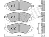 Колодки гальмівні передні, дискові 2202940 METELLI