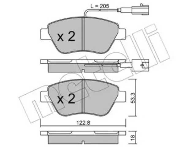 Гальмівні колодки 2203213 METELLI