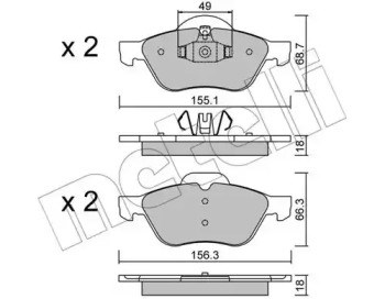 Дискові гальма 2203351 METELLI