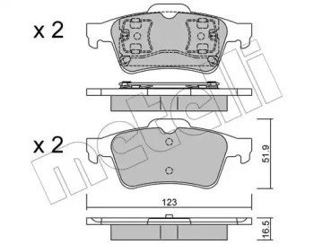 Задні колодки 2203370 METELLI