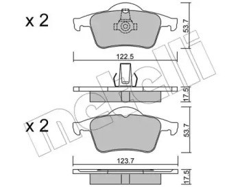 Колодки гальмівні задні volvo xc70 (-07) / v70 (-08) / s80 (-06) / s60 (-09) 22-0348-0