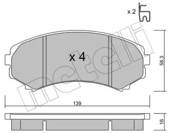Дискові гальма 2203990 METELLI