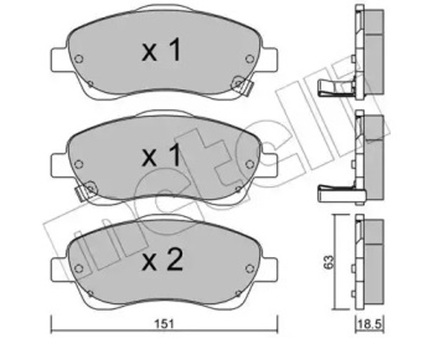 Тормозні колодки 2204500 METELLI