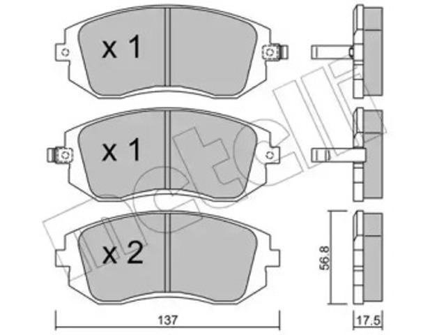 Колодки передні 2205000 METELLI