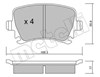 Колодки гальмові задні, дискові 2205530 METELLI