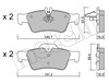 Задні колодки 2205680 METELLI