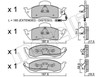 Передні гальмівні колодки 2205690 METELLI