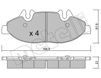 Колодки передні 2205750 METELLI