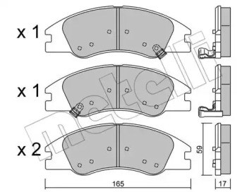 Колодки гальмівні передні, дискові 2206300 METELLI