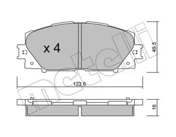 Колодки передні 2207451 METELLI