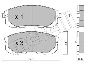Тормозні колодки 2208760 METELLI