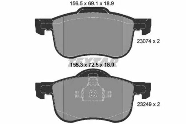 Колодки передні 2307401 TEXTAR