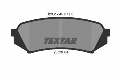 Задні дискові колодки 2353902 TEXTAR