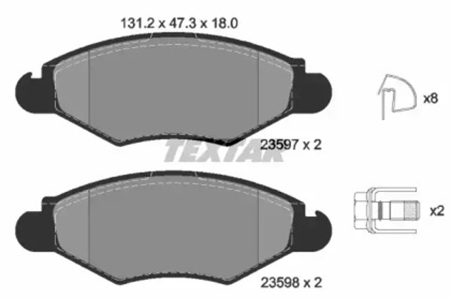Тормозні колодки 2359703 TEXTAR