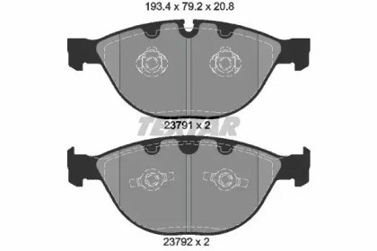 Колодки гальмівні дискові передні, bmw 5 (e60), 6 (e63), 7 (e65) 3.0d-6.0 03-10 2379101