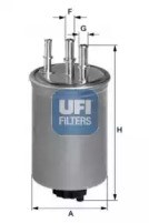 Фільтр тонкого очищення палива 2411500 UFI
