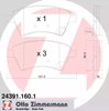 Передні гальмівні колодки 243911601 ZIMMERMANN