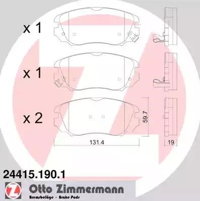 Дискові гальма 244151901 ZIMMERMANN