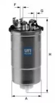 Фільтр тонкого очищення палива 2442800 UFI