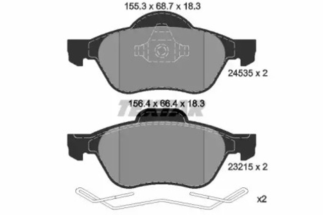 Колодки гальмівні дискові комплект 2453501 TEXTAR