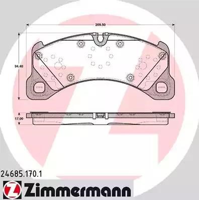 Тормозні колодки 246851701 ZIMMERMANN