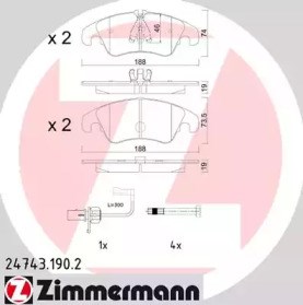 Гальмівні колодки 247431902 ZIMMERMANN
