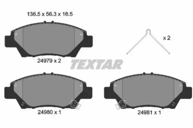 Гальмівні колодки 2497901 TEXTAR