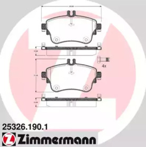 Гальмівні колодки 253261901 ZIMMERMANN