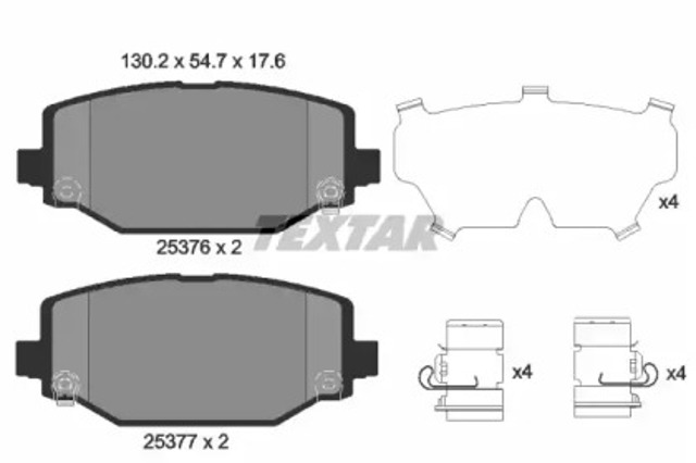 Задні гальмівні колодки 2537601 TEXTAR