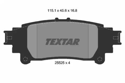 Задні гальмівні колодки 2552501 TEXTAR