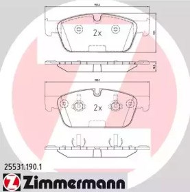 Тормозні колодки 255311901 ZIMMERMANN