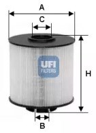 Фільтр палива 2601700 UFI