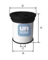 Фільтр паливний 2601901 UFI