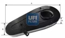 Повітряний фільтр двигуна 27A9700 UFI
