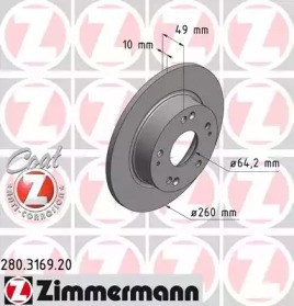 Дискові гальма 280316920 ZIMMERMANN