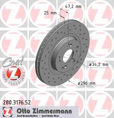 Ротор гальмівний 280317652 ZIMMERMANN