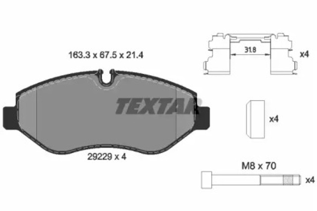 Тормозні колодки 2922901 TEXTAR