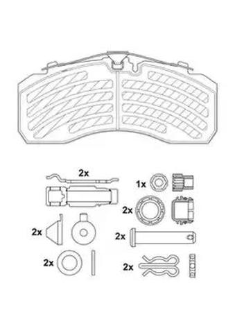 Колодки гальмівні передні, дискові 2925305390 BENDIX