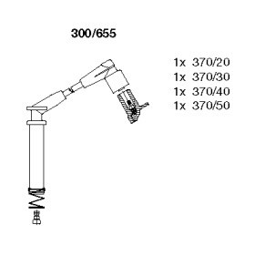 Комплект дротів запалювання opel astra f (вир-во magneti marelli кор.код. msq0035) 300/655