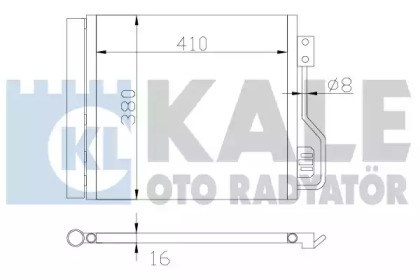 Трубопроводи і радіатор кондиціонера 342545 KALE