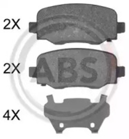 Колодки гальмові задні, дискові 35039 ABS