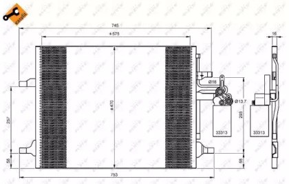 Трубопроводи і радіатор кондиціонера 35930 NRF