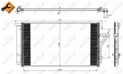 Трубопроводи і радіатор кондиціонера 35998 NRF